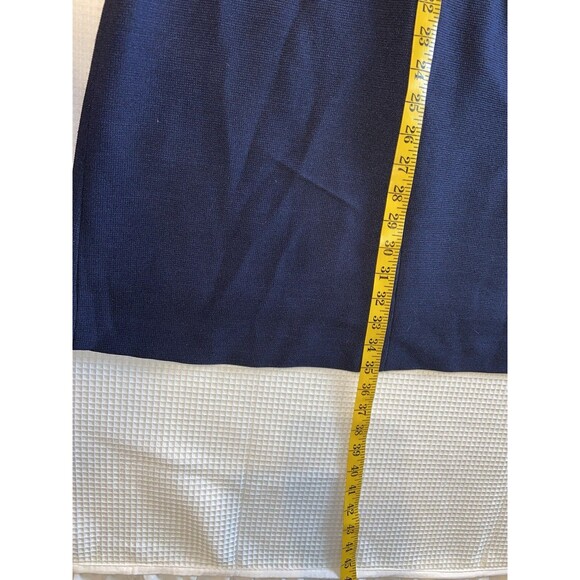 Eliza J Dress Women’s 8 Cold Shoulder Cocktail Dress Navy Blue Applique Crepe - Picture 4 of 8